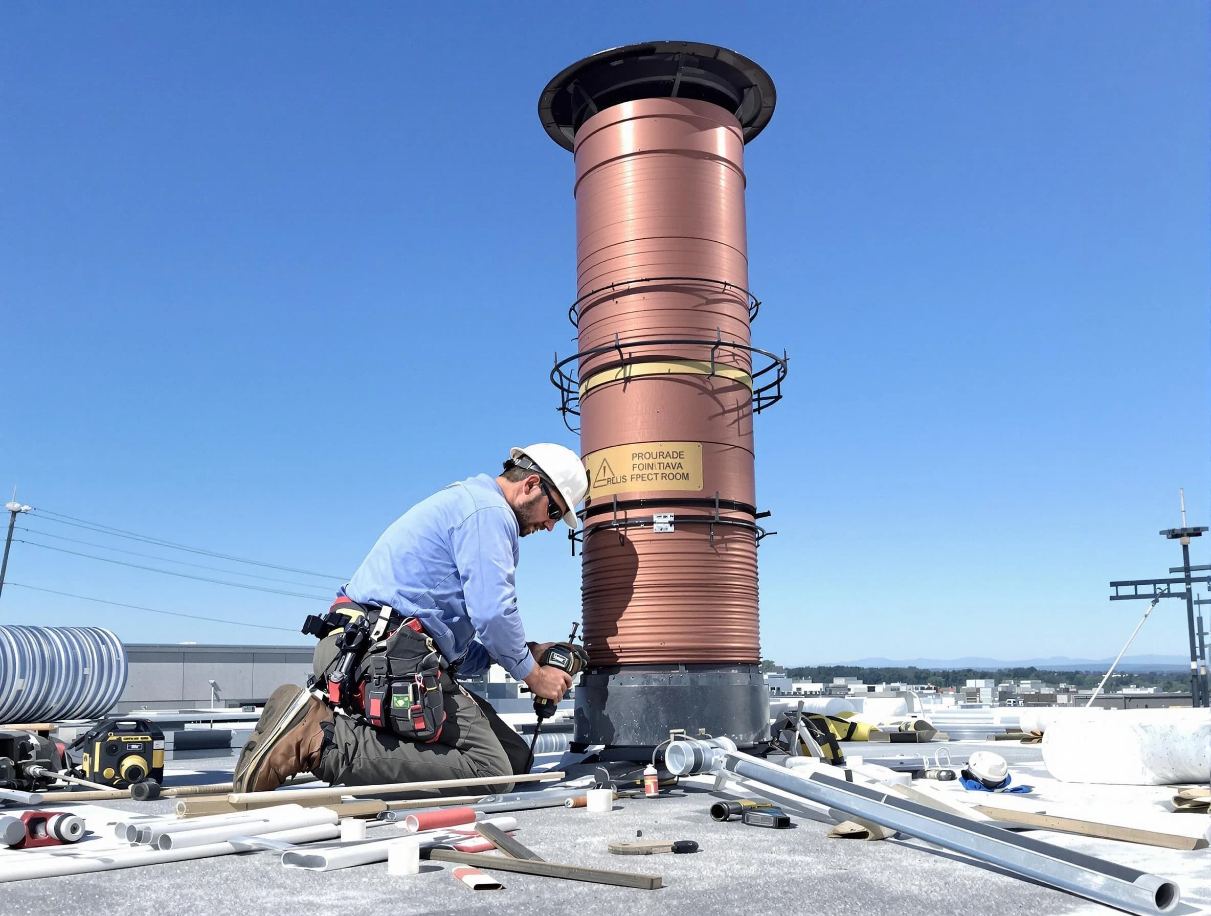 Installed chimney liner by Belvedere Park Chimney Sweep in Belvedere Park, GA
