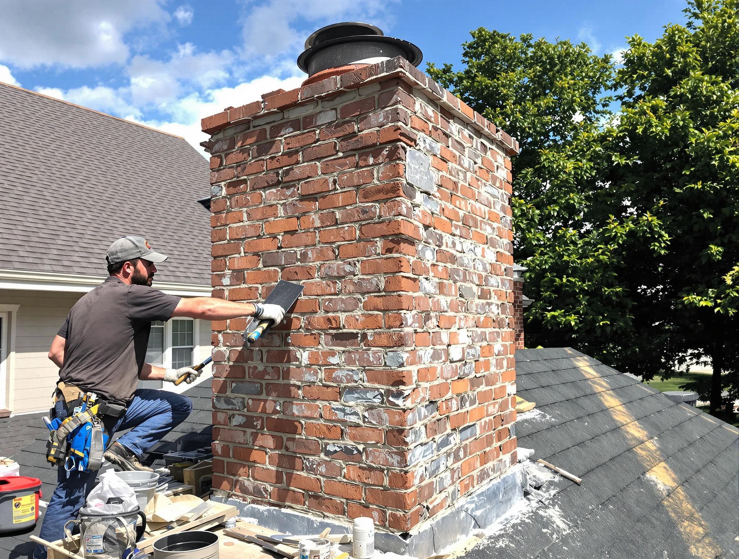 Completed chimney rebuild by Belvedere Park Chimney Sweep in Belvedere Park, GA