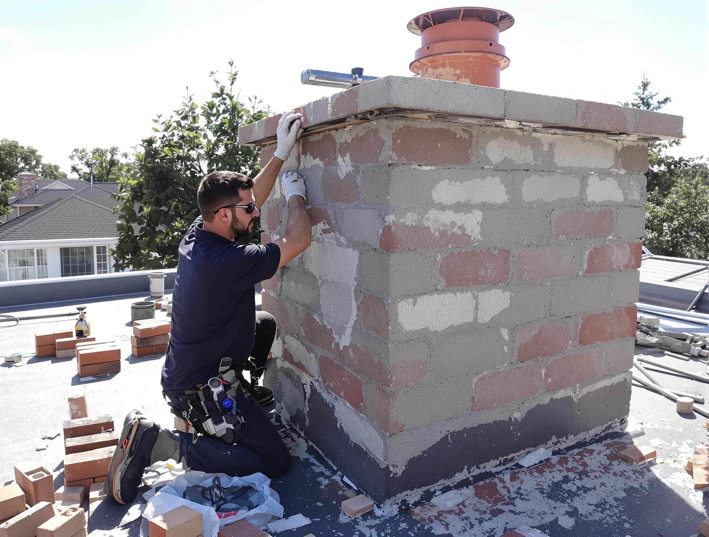 Advanced chimney repair process by Belvedere Park Chimney Sweep in Belvedere Park, GA