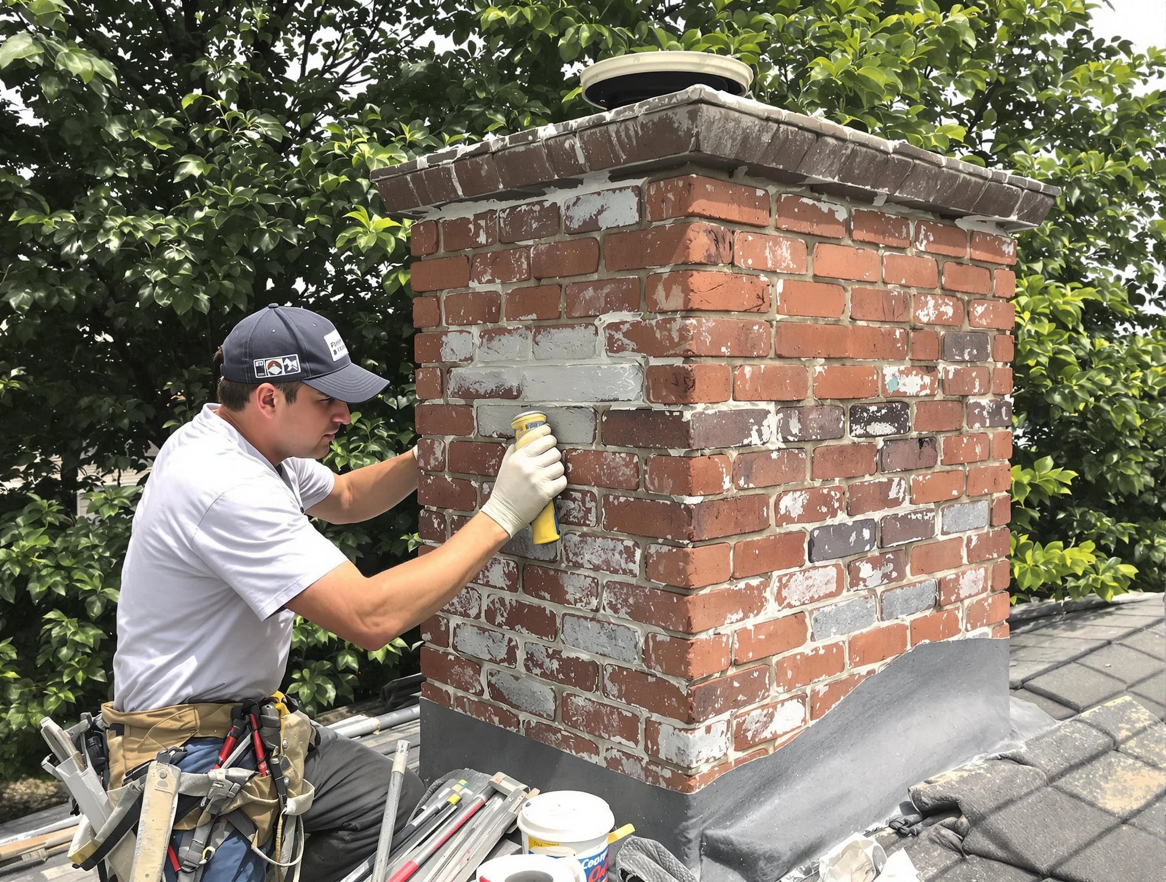 Belvedere Park Chimney Sweep restoring an aging chimney in Belvedere Park, GA