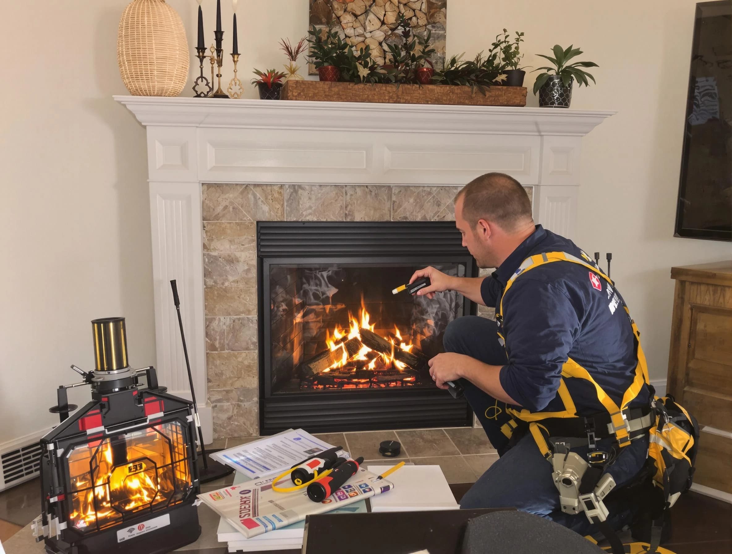 Safety-focused fireplace inspection by Belvedere Park Chimney Sweep in Belvedere Park, GA