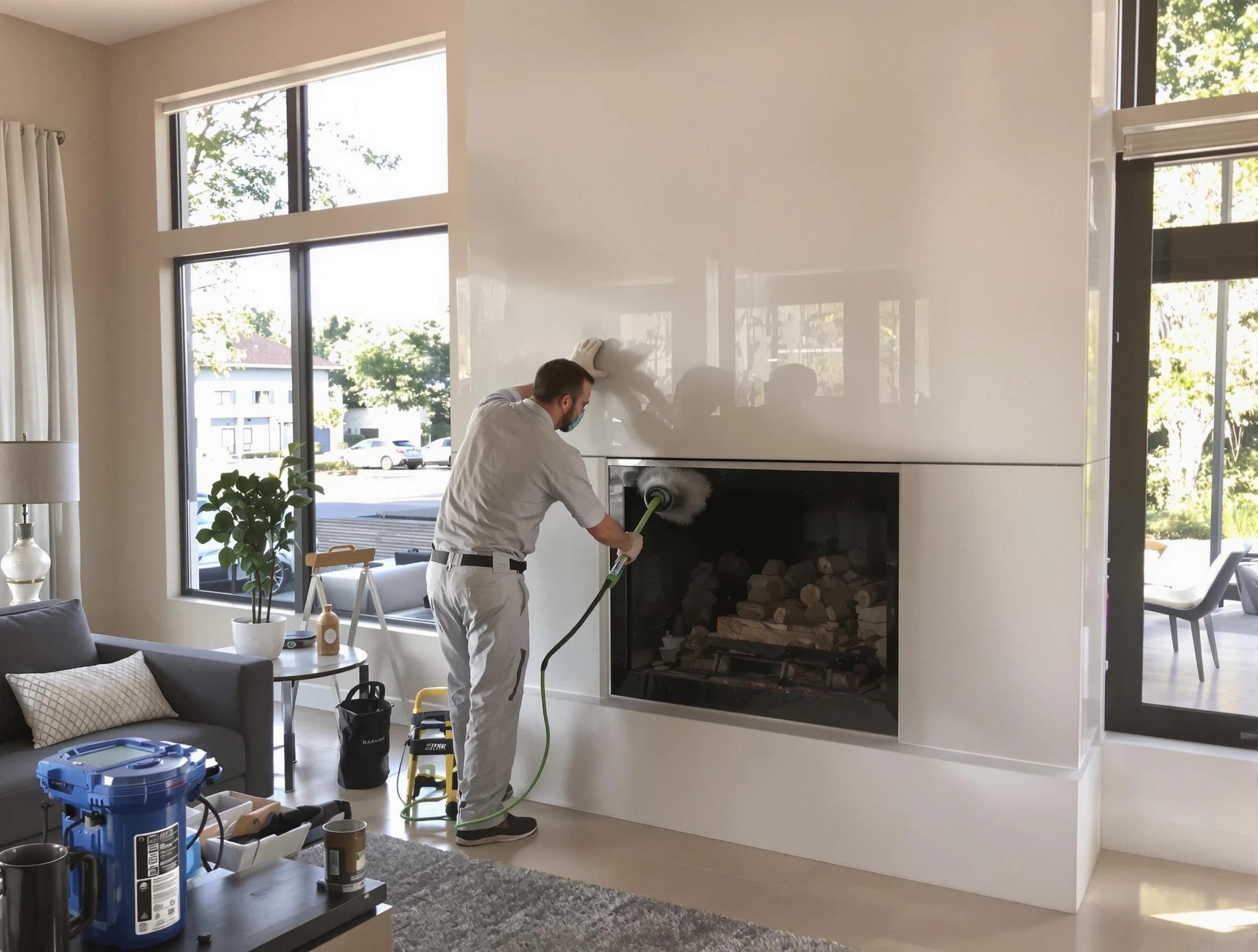 Belvedere Park Chimney Sweep performing thorough soot removal in Belvedere Park, GA