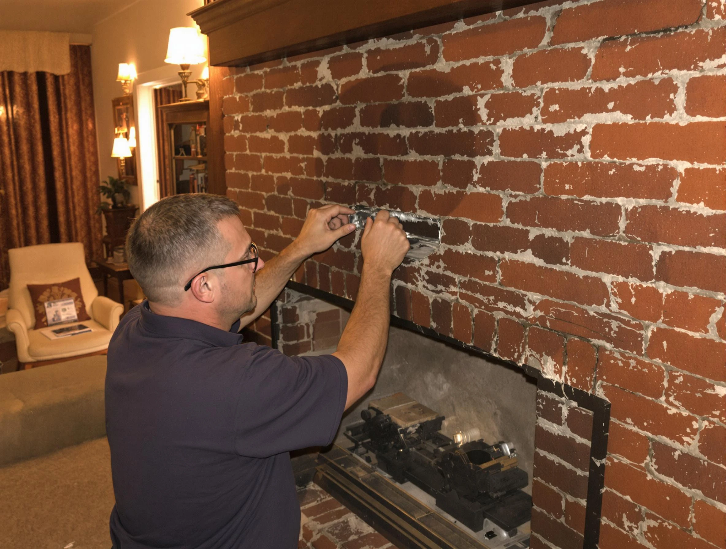 Belvedere Park Chimney Sweep expert fixing a fireplace in Belvedere Park, GA